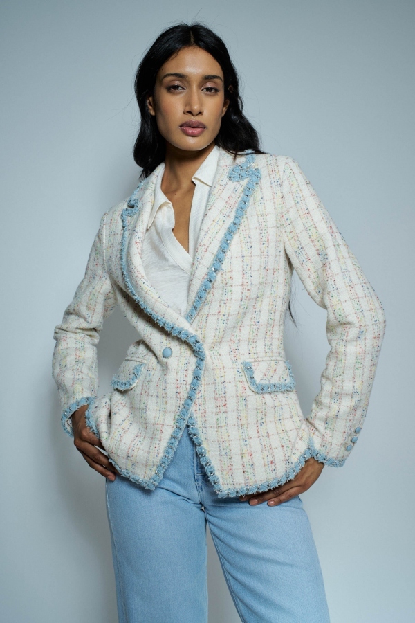 BLAZER SLIM TWEED JASPEADO MULTICOLOR BLAZER SLIM TWEED JASPEADO MULTICOLOR