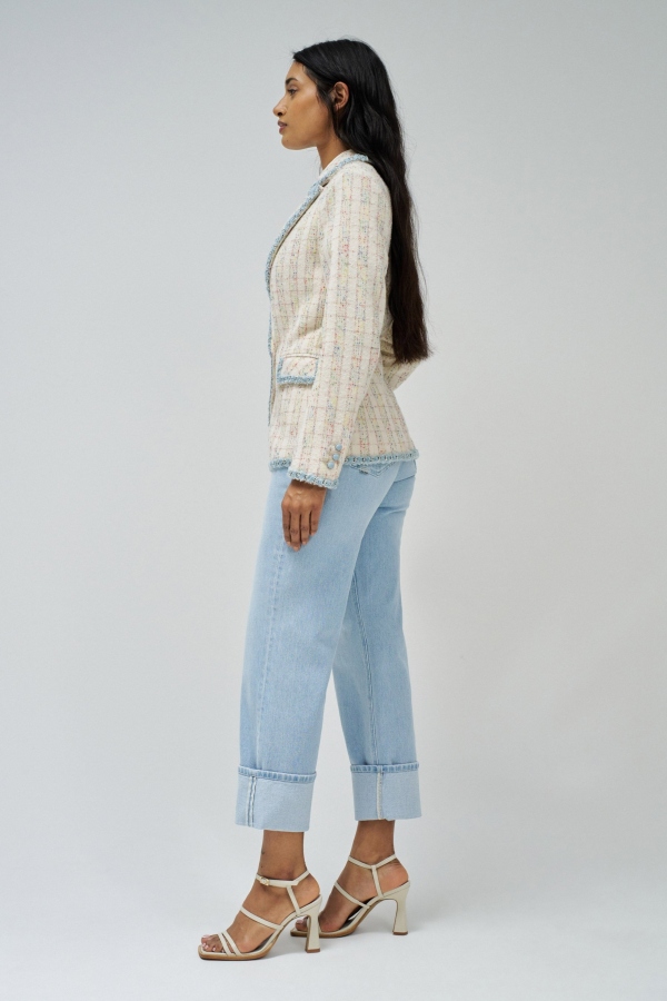 BLAZER SLIM TWEED JASPEADO MULTICOLOR BLAZER SLIM TWEED JASPEADO MULTICOLOR