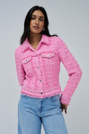 CHAQUETA TWEED ROSA