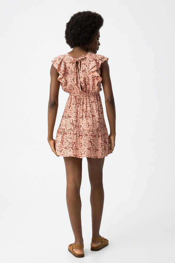 VESTIDO CORTO ROSA ÉTNICO