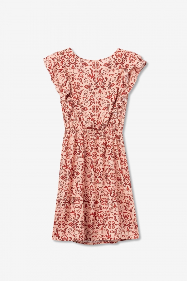 VESTIDO CORTO ROSA ÉTNICO