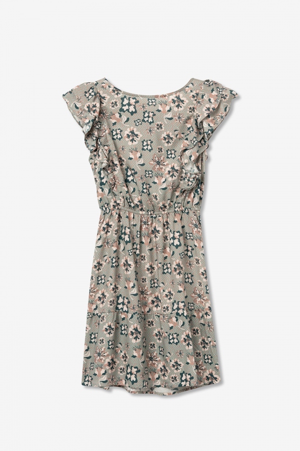 VESTIDO CORTO VERDE FLORAL VESTIDO CORTO VERDE FLORAL