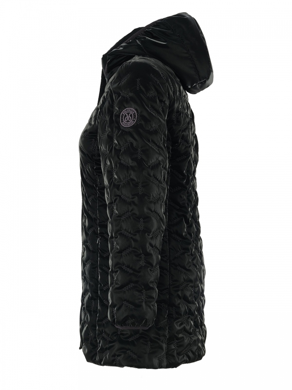 PARKA ACOLCHADA NEGRO BRILLO