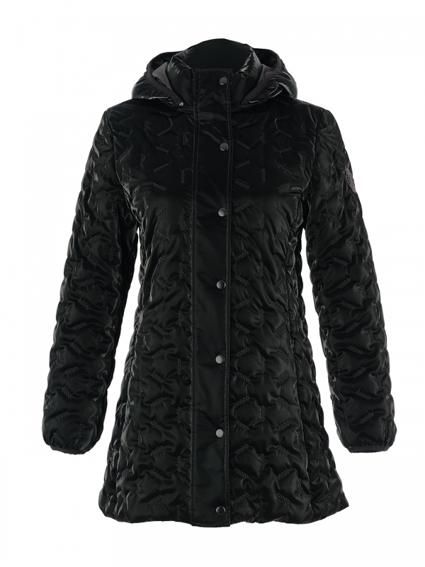 PARKA ACOLCHADA NEGRO BRILLO
