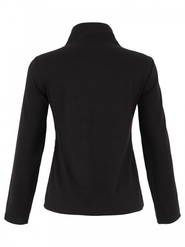 CHAQUETA DE PUNTO NEGRA ANIMAL PRINT