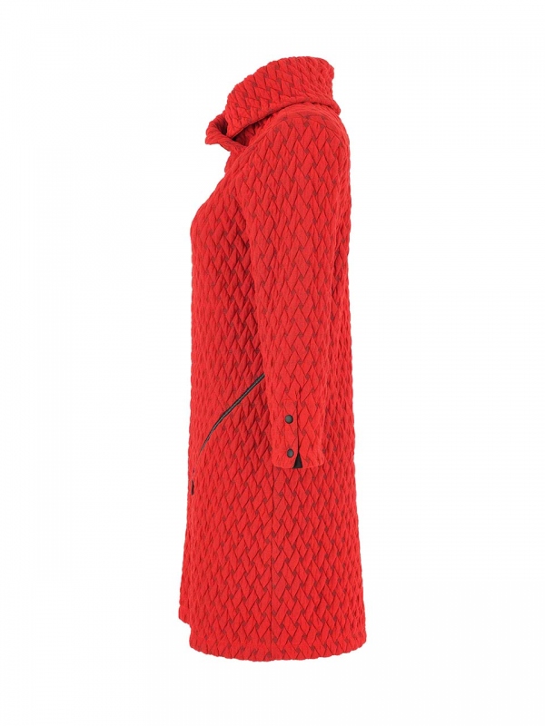 VESTIDO ROJO TRENZADO RELIEVE