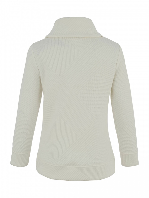 SUDADERA BLANCA ESPIGA RELIEVE