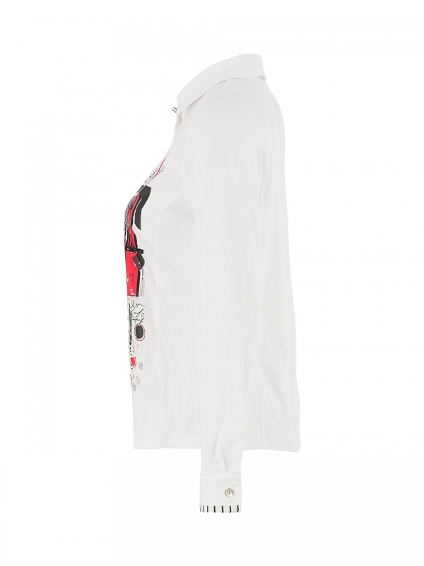 CAMISA BLANCA ABSTRACTA PEDRERIA