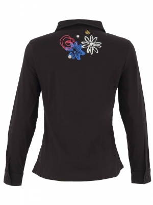 CAMISA NEGRA FLEUR DE NUIT 2