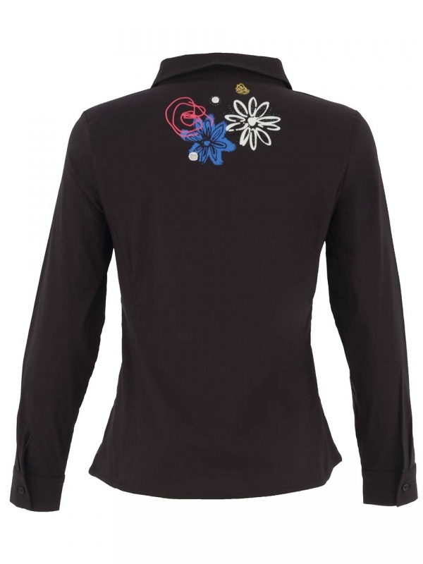CAMISA NEGRA FLEUR DE NUIT 2