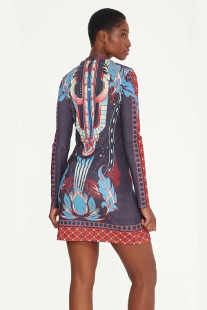 VESTIDO ART DECÓ FLORAL 2