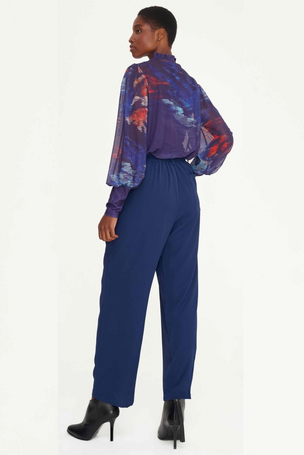 BLUSA AZUL PINCELADAS