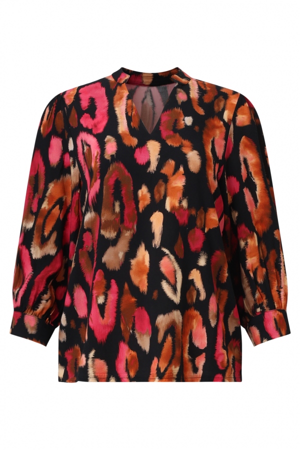 BLUSA NEGRA ANIMAL PRINT