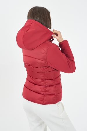 ABRIGO CORTO ACOLCHADO ROJO 2