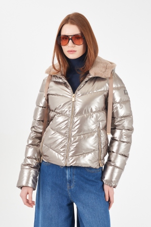 ABRIGO CORTO ACOLCHADO SILVER