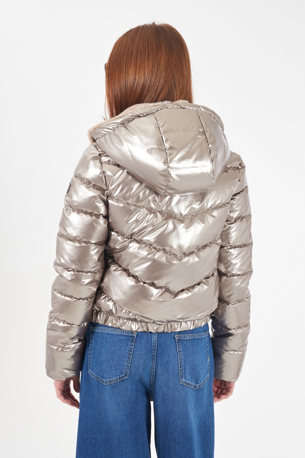 ABRIGO CORTO ACOLCHADO SILVER 2