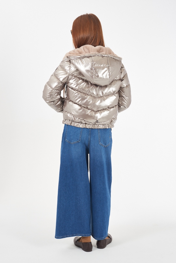 ABRIGO CORTO ACOLCHADO SILVER