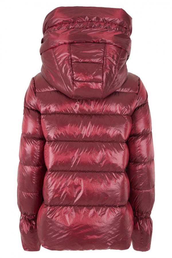 ABRIGO CORTO PUFFER PLUMAS BORGOÑA