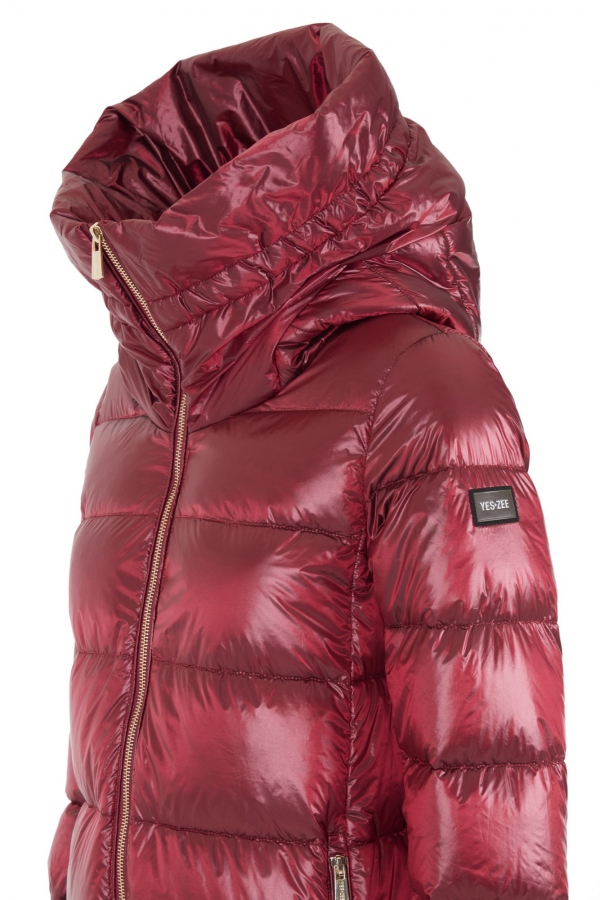 ABRIGO PUFFER PLUMAS BORGOÑA