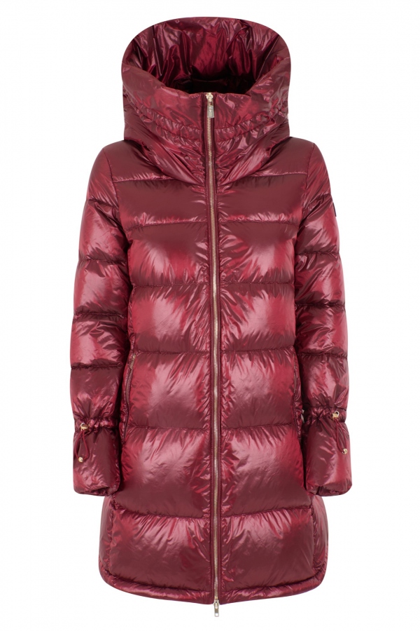 ABRIGO PUFFER PLUMAS BORGOÑA