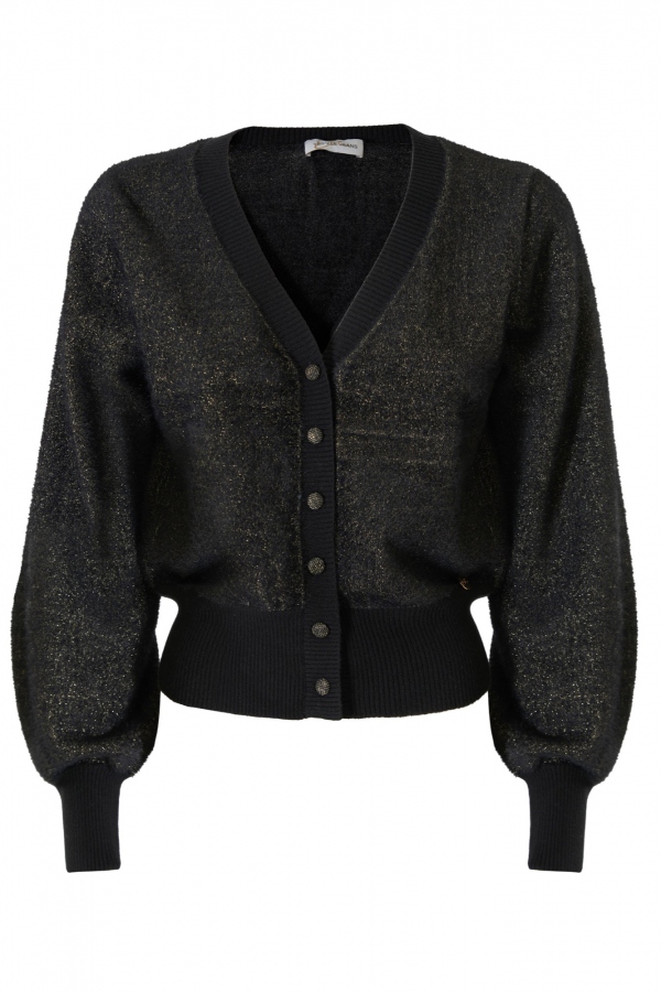 CÁRDIGAN NEGRO Y DORADO