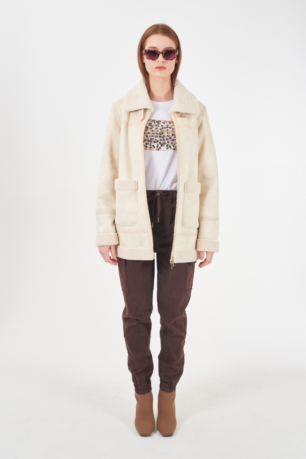 CAMISETA BLANCA ANIMAL PRINT DORADO