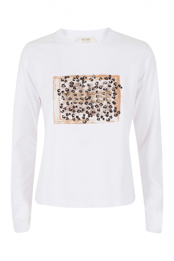CAMISETA BLANCA ANIMAL PRINT DORADO