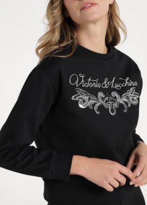 SUDADERA NEGRA HERÁLDICA V&L 2