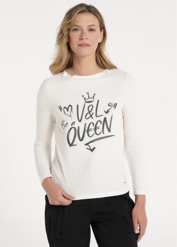 CAMISETA BLANCA BE A QUEEN V&L