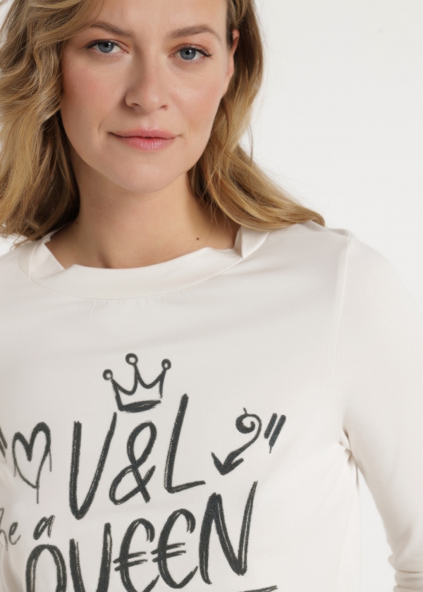 CAMISETA BLANCA BE A QUEEN V&L
