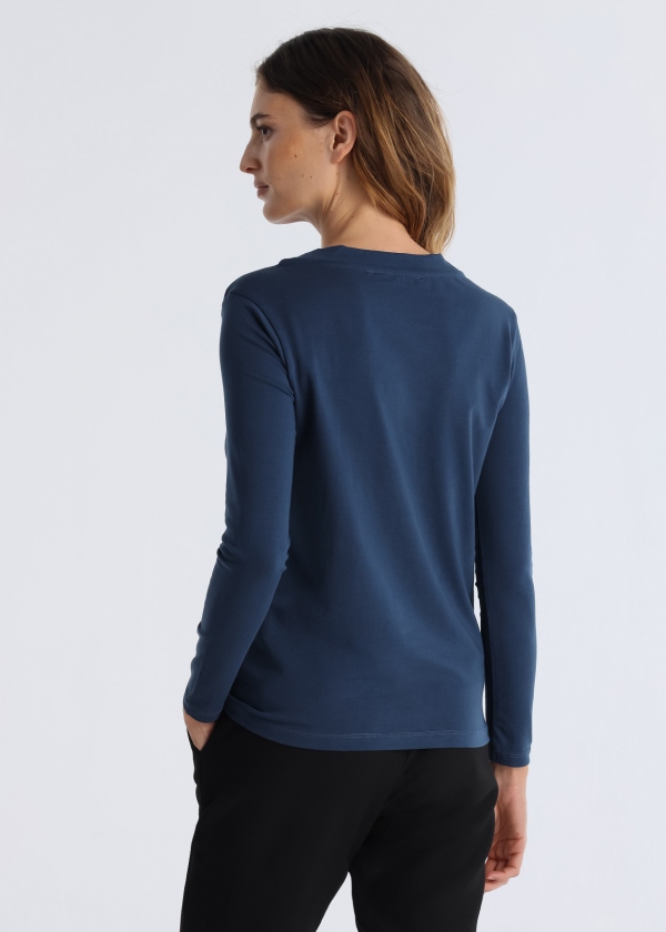 CAMISETA AZUL BE A QUEEN V&L