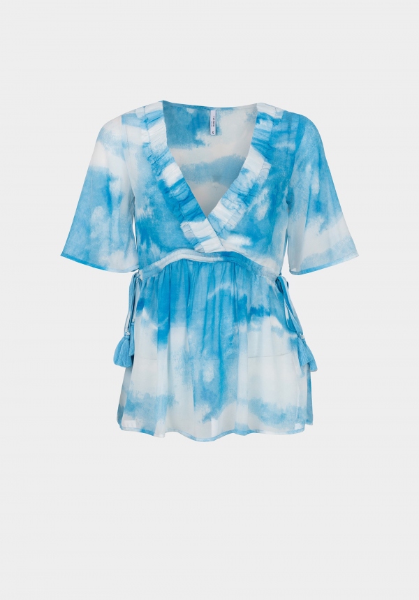 BLUSA FLUIDA ESTAMPADA