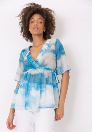 BLUSA FLUIDA ESTAMPADA
