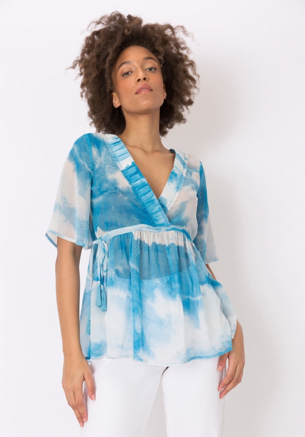 BLUSA FLUIDA ESTAMPADA