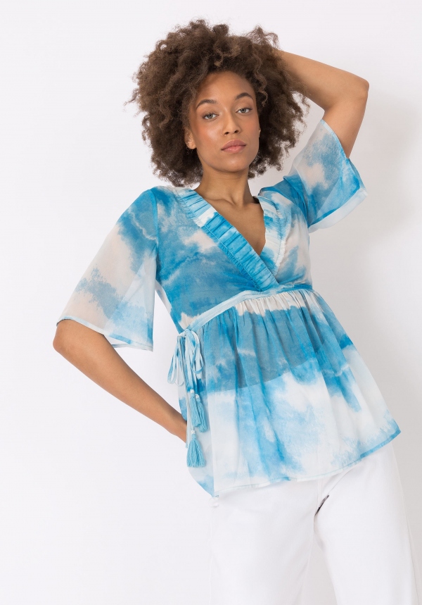 BLUSA FLUIDA ESTAMPADA