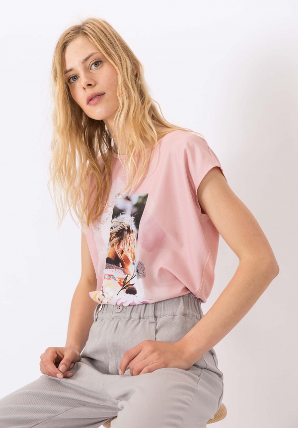 CAMISETA PRINT ROSA 2