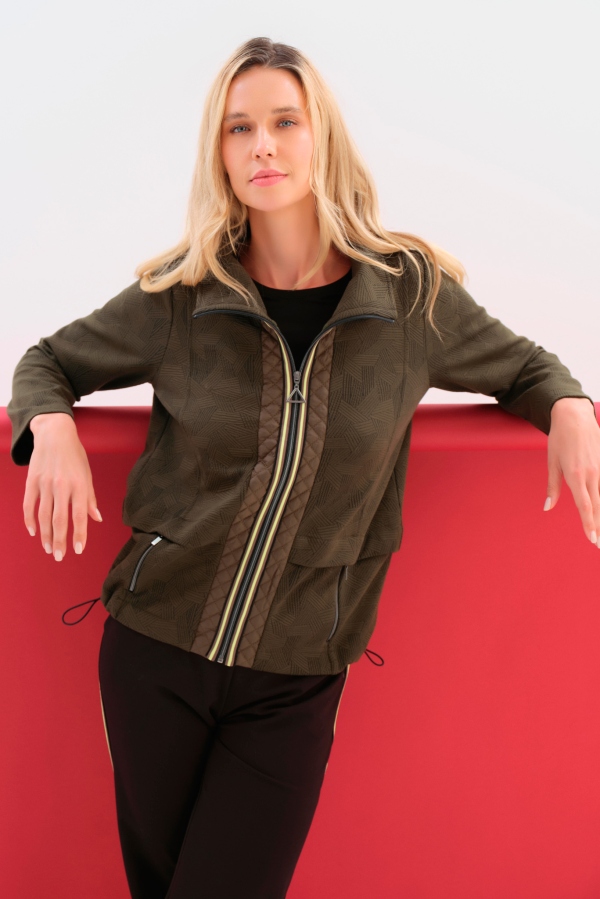 CHAQUETA CAQUI GEOMETRIC