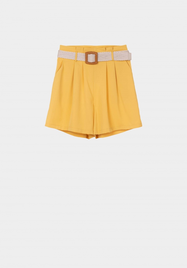 BERMUDA SATINADA AMARILLA