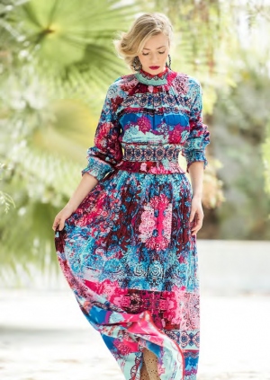 VESTIDO LARGO SATÉN...