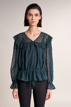 TÚNICA VERDE CINTADA CON...