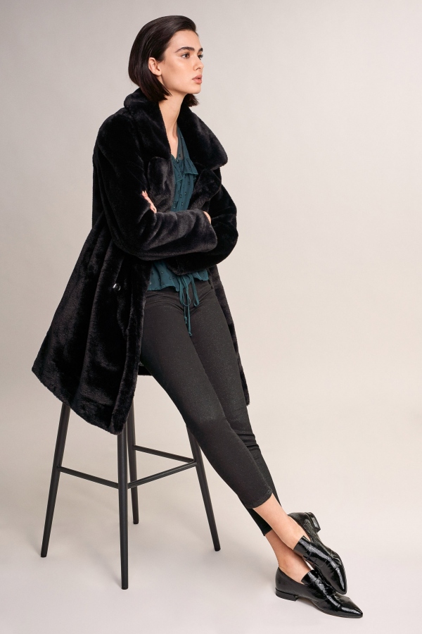 TÚNICA VERDE CINTADA CON VOLANTES