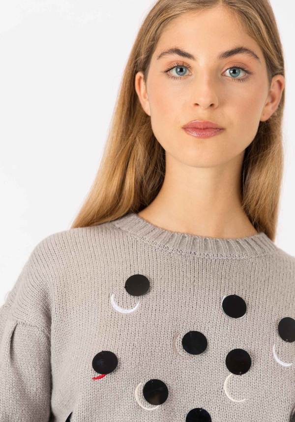 JERSEY LENTEJUELAS GRIS JERSEY LENTEJUELAS GRIS