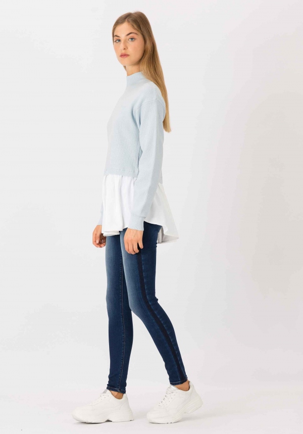 JEANS LIGHT PUSH UP SKINNY BANDA LATERAL JEANS LIGHT PUSH UP SKINNY BANDA LATERAL