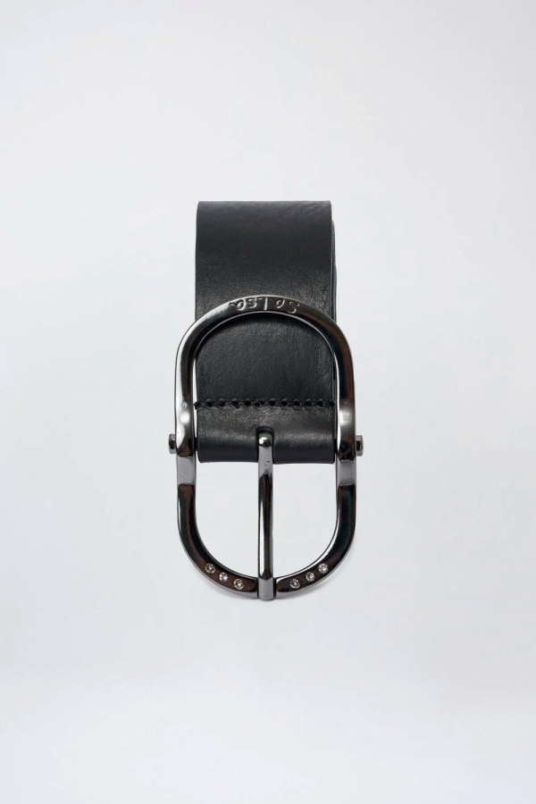 CINTURÓN PIEL NEGRO SWAROVSKI