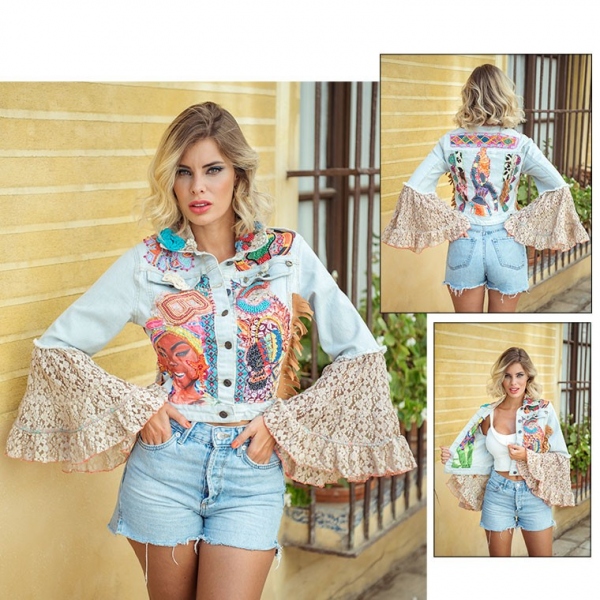 CAZADORA VOLANTES ÉTNICA CAZADORA VOLANTES ÉTNICA