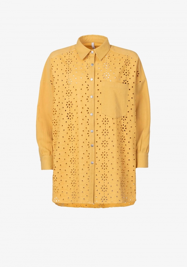 CHAQUETA BORDADA AMARILLO GEMA CHAQUETA BORDADA AMARILLO GEMA