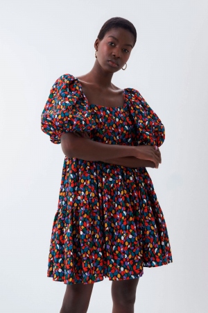 VESTIDO ALLOVER NEGRO