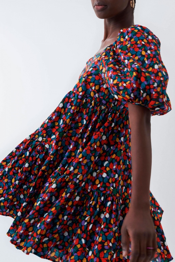 VESTIDO ALLOVER NEGRO VESTIDO ALLOVER NEGRO