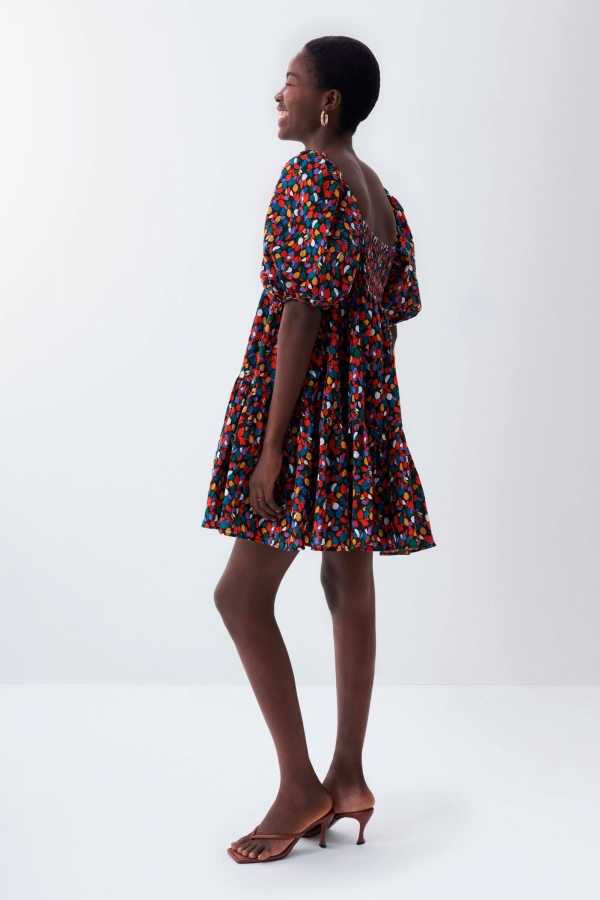 VESTIDO ALLOVER NEGRO VESTIDO ALLOVER NEGRO