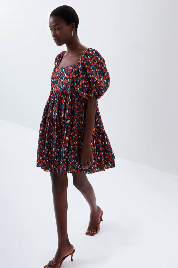 VESTIDO ALLOVER NEGRO VESTIDO ALLOVER NEGRO